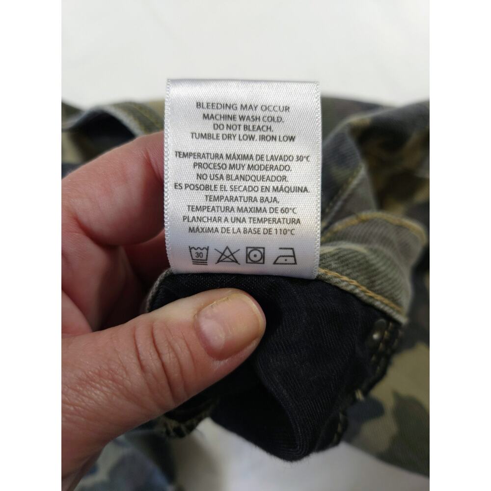Hidden Los Angeles Alyx Low Slung Baggy Jeans Camo Size 27 Raw Hem - Picture 12 of 12